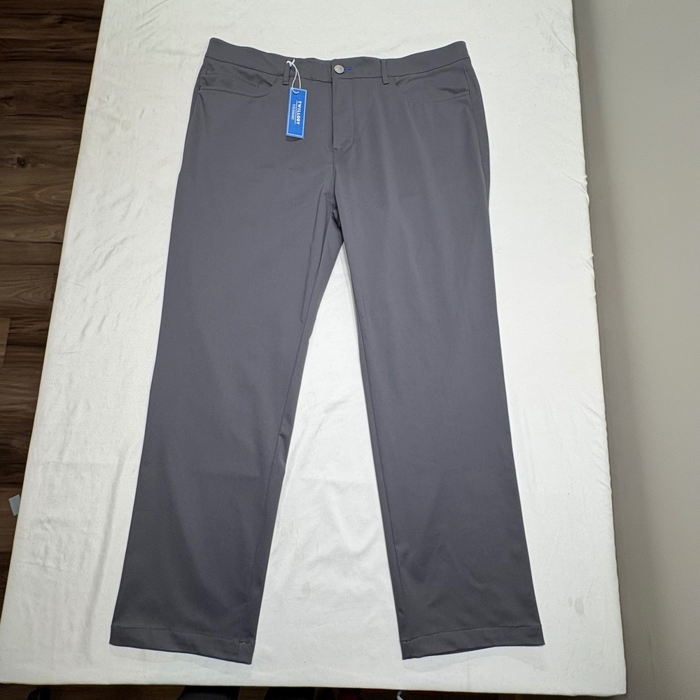 Twillory Performance Pants Mens 38x30‎ Grey Tailored Fit Stretch Non-Iron Chino - Picture 2 of 9